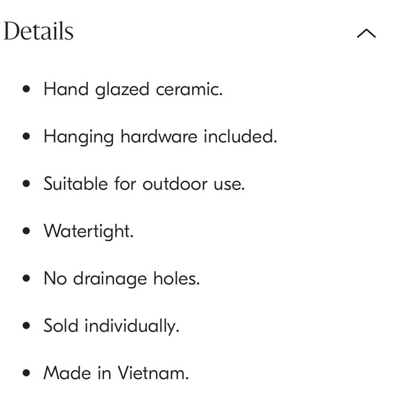 West Elm Ceramic Wallscape Planter. Never used. In original box. - Picture 9 of 9